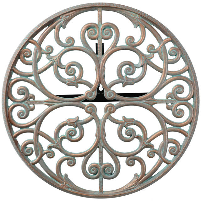 Aluminum Wall Mounted Hose Holder, Copper Verdigris