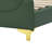 Queen Size Pu Platform Bed Frame With Wingback Headboard & , Comfortable To Lean , Easy Clean, Construction, Gold Metal Ornament Leather Upholstered No Spring Box Required, 4 Inches Underbed For-437525467