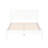 White Mid - Century Full Size Platform Bed, Solid And Engineered Wood, Round Tapered Legs, Slat Kit, No Box Spring For Bedroom Design Modern Wood Assembly, Setup