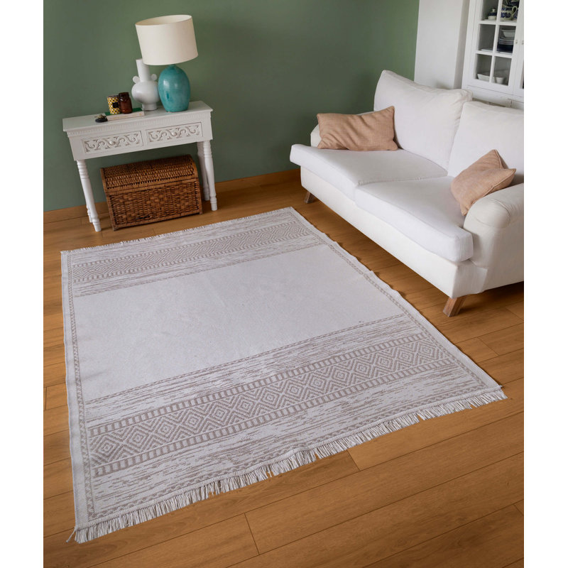 Rivard Cotton Striped Indoor Rug, Rectangle 2'8" x 5'