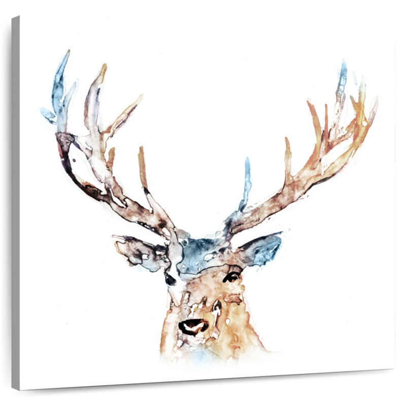 Renne aquarelle Crowle, H 16 po x l 16 po
