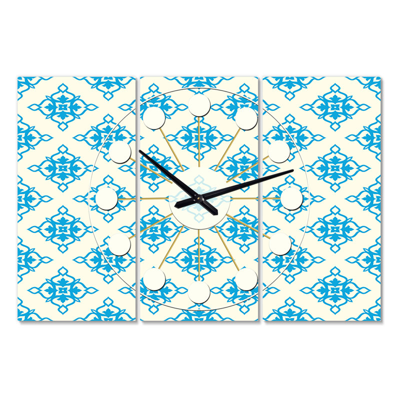 Très grande horloge murale décorative rétro i Mid-Century