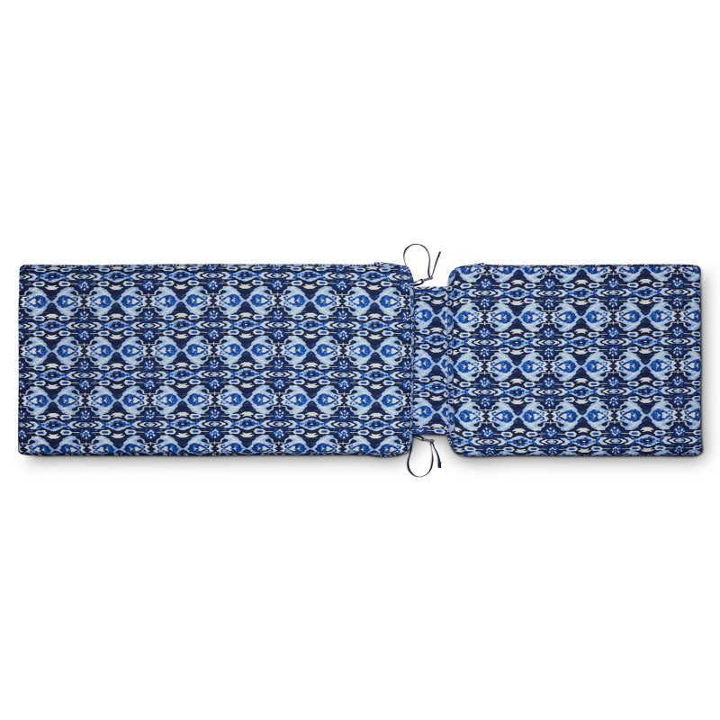 Vera Bradley Outdoor 3" Chaise Lounge Cushion, 44" W x 28" D, Ikat Island