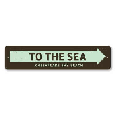 Enseigne en aluminium To The Sea