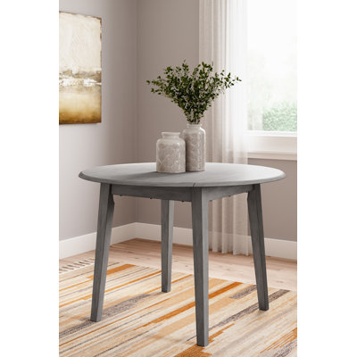 Extendable Round Solid Wood Base Dining Table