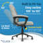 Chaise de bureau ergonomique à dossier moyen avec coutures matelassées et clic-clac Click325 Transform-94084506-94084507