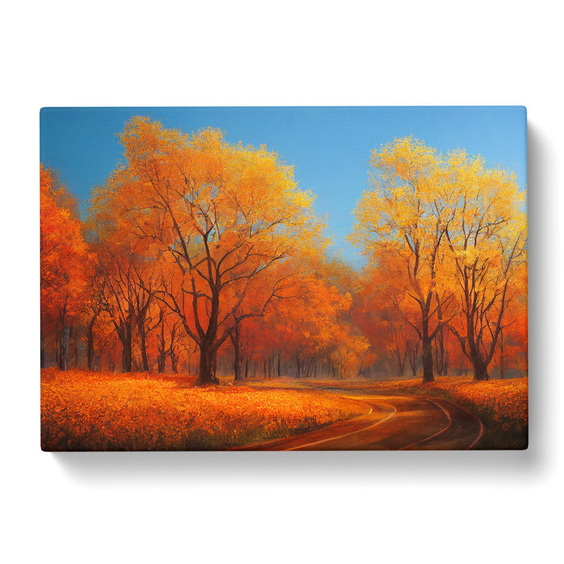 Picturesque Autumn Forest - Wrapped Canvas, 35cm H x 50cm W x 3cm D