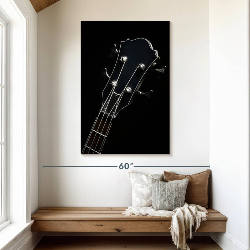 Tête de guitare noire Abarca, H 48 po x l 32 po