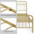 Dravin Metal Platform Bed Frame with Vintage Headboard and Footboard-779075234-790985213