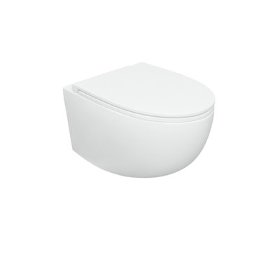 Saniterra 6L LPF Round Wall Mounted Wall Hung Toilets (Seat Included)