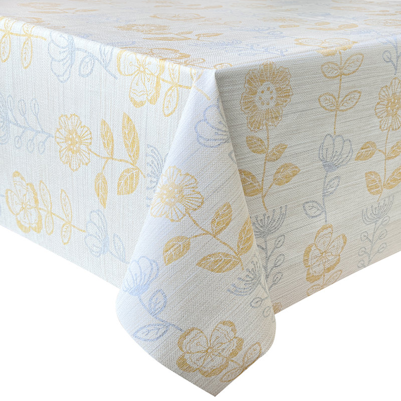 Jakari Rectangular Floral Tablecloth, 106" x 52"