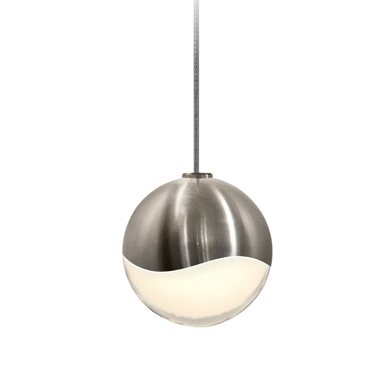 Grapes 1 - Light LED Pendant, 2.5" H x 2.5" W x 2.5" D, Satin Nickel, White