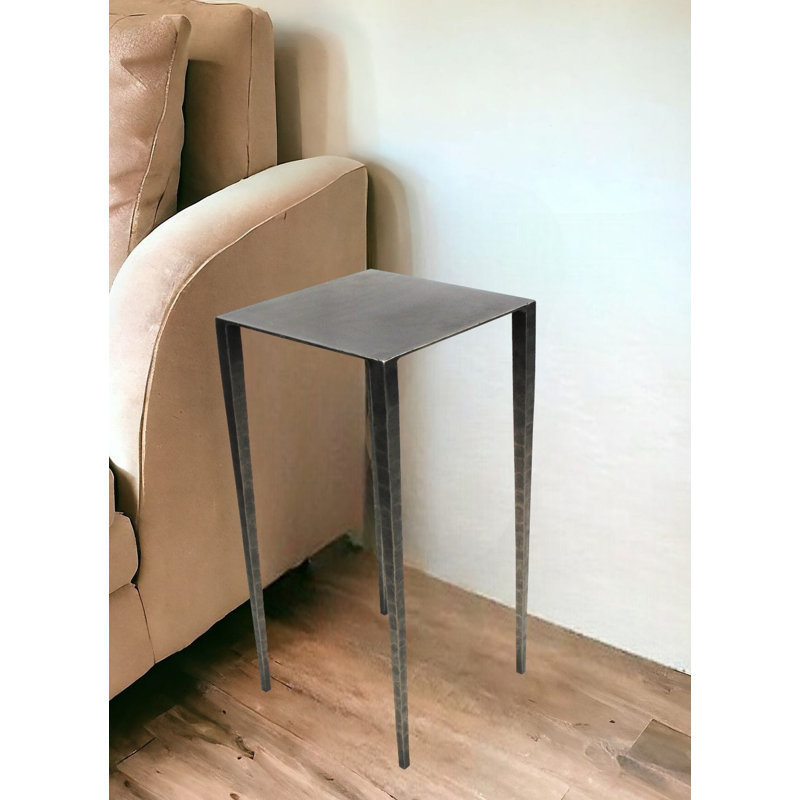 24" Nickel Iron Square End Table