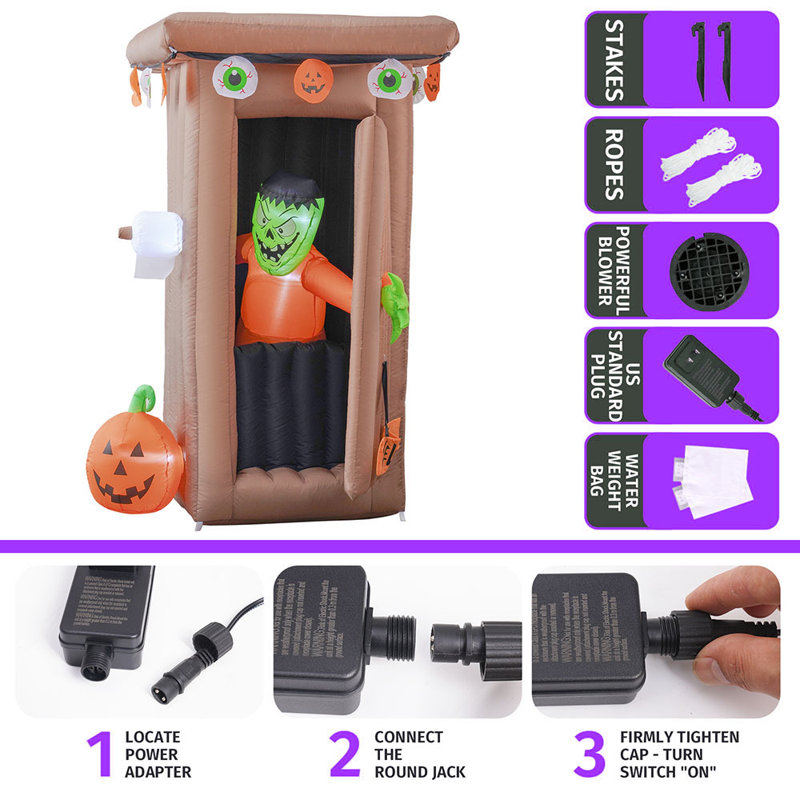 Décoration gonflable d'Halloween Frankenstein
