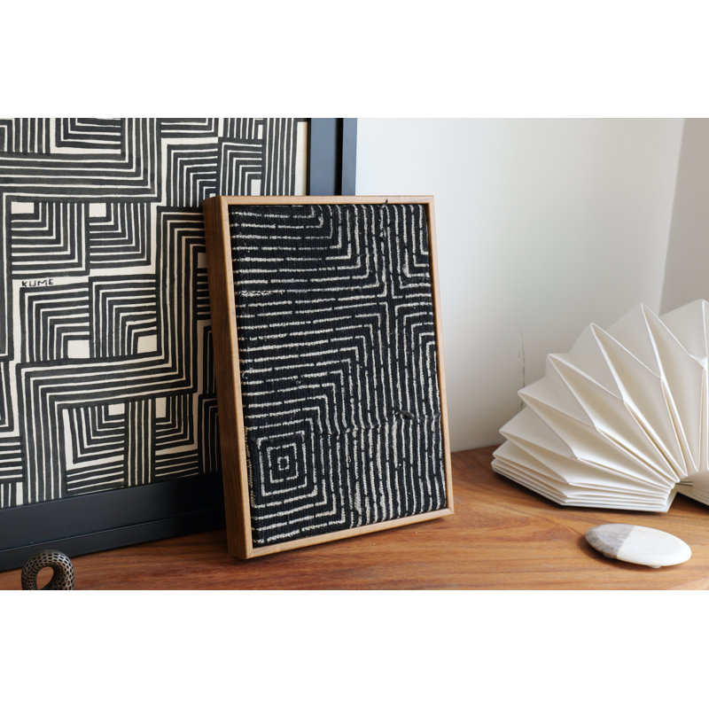 Art mural encadré Sacré motifs noirs CARREE, H 13 po x l 10 po x P 1,5 po