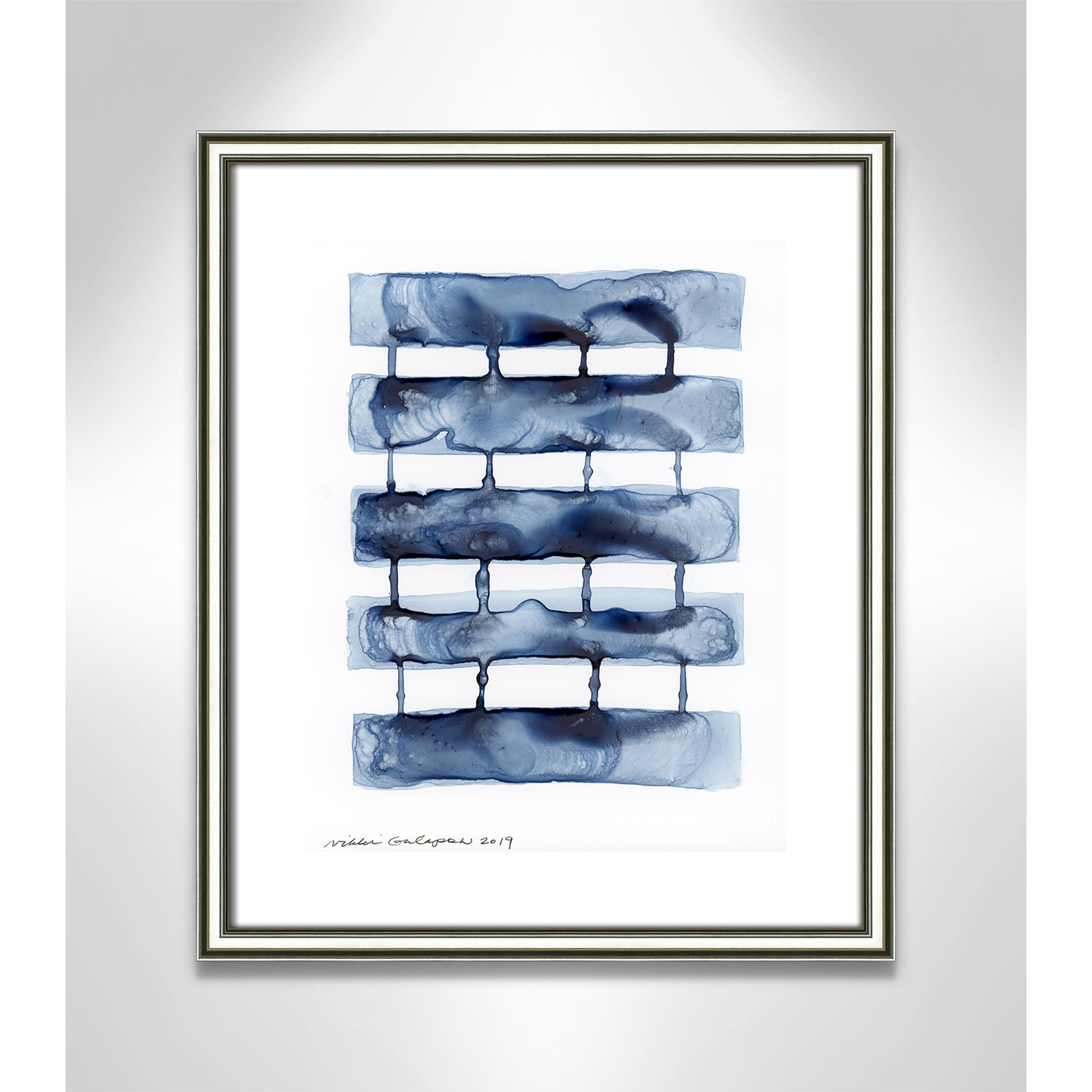 Gareth "Stitched Together I" Print by Nikki Galapon, Silver Framed Paper, 19" H x 16" W x 0.88" D