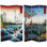 71" x 47.25" Double Sided Hiroshige 3 Panel Room Divider