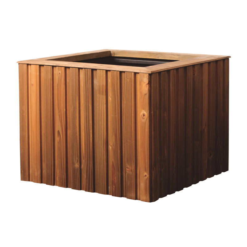 Connally Wood Planter Box, Tropical, 35cm H x 44cm W x 44cm D