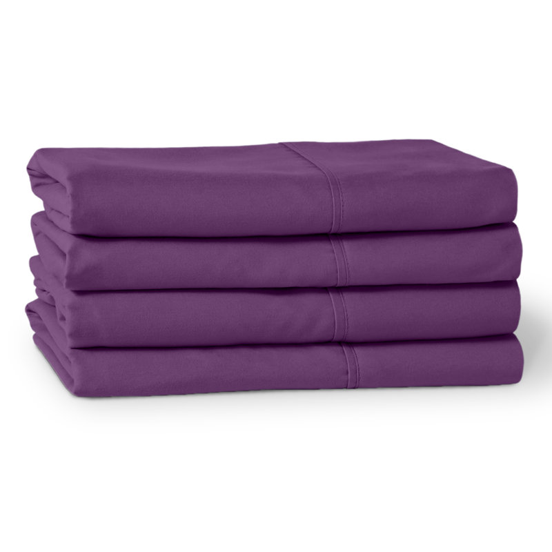 Ultra-Soft Microfiber Pillowcase, Plum, 4 King Pillowcases