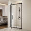 Porte de douche extensible à cadre réglable avec verre trempé transparent