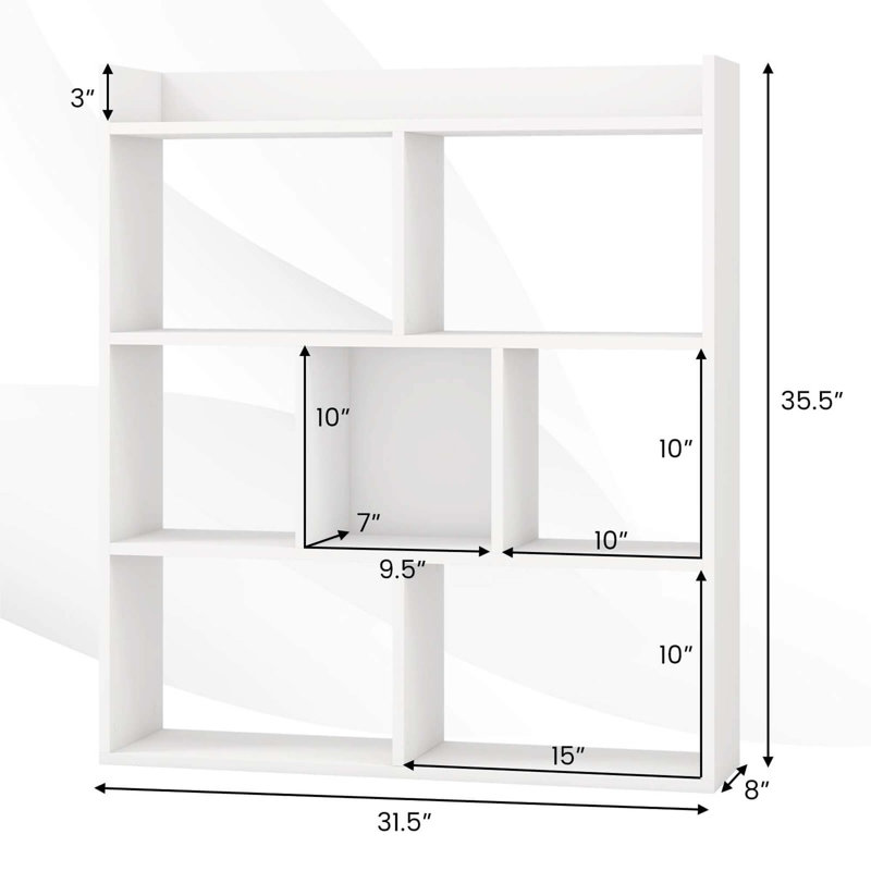 Ebern Designs 2 Pcs 7-cube Bookcase Open Storage Shelf With Anti-tipping Kits For Living Room, White