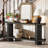 71" Extra Long Console Table With Storage Shelf, Farmhouse Entryway Table Behind Couch Sofa Table-71731078