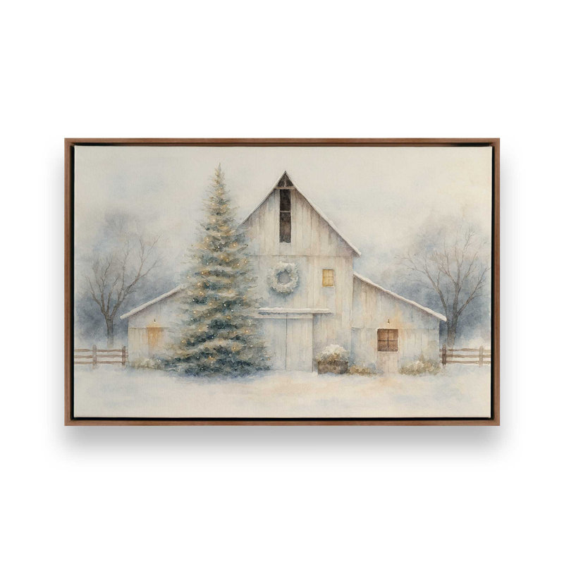 Impression sur toile Barnlight Noel, Noyer, H 12,75 po x l 18,75 po