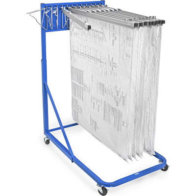 Grand support roulant vertical en acier avec pinces suspendues de 30 pouces