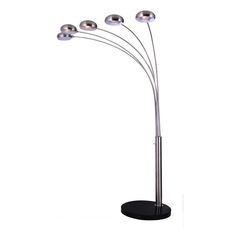 Soynov 90'' Brushed Steel Tree Floor Lamp