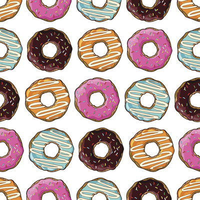 Donuts by Sntpzh - Wrapped Canvas Print