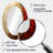 Gold Red Minimalism Spiral Poteries - Gold Modern Oval Wall Mirror-2077081968