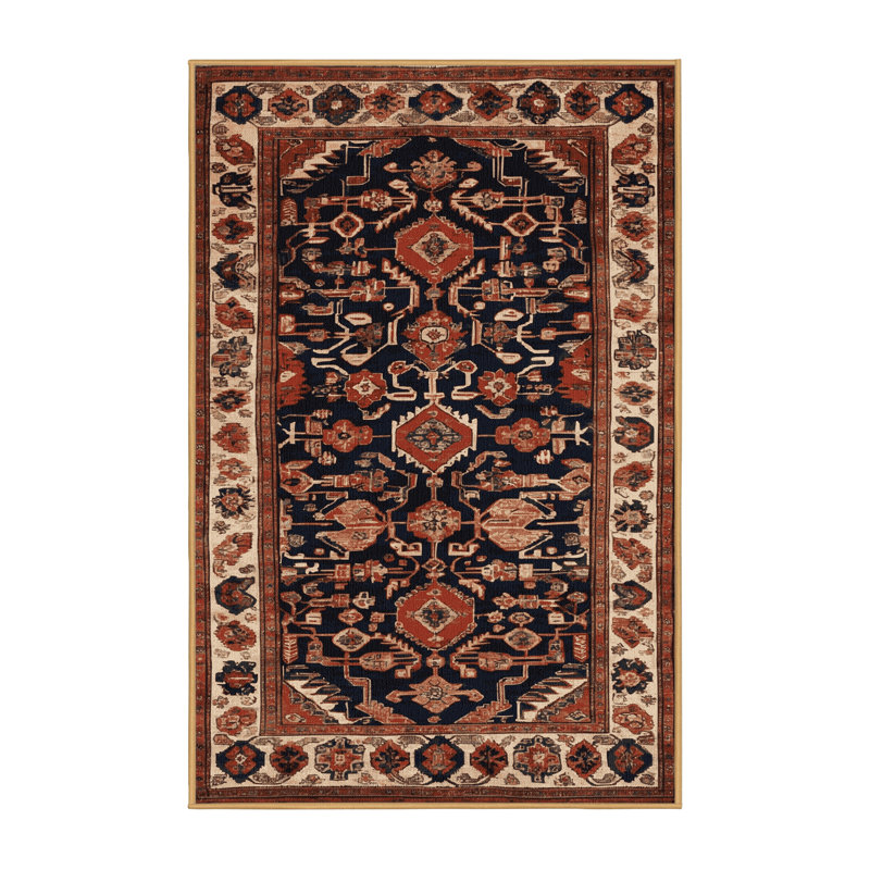 Tapis brun turc lavable à la machine, Rectangle 2 pi x 3 pi