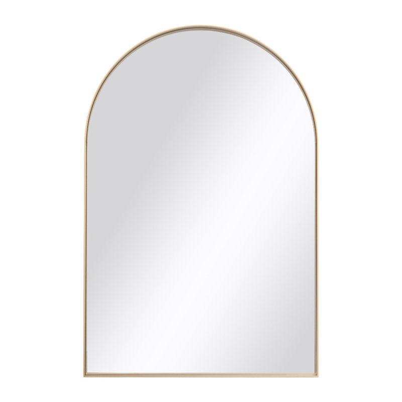 Daryll Arch-Shape Metal Framed Wall Mirror Decorative, Gold