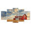 Ensemble de reproductions d'art mural rétro rouge et gris