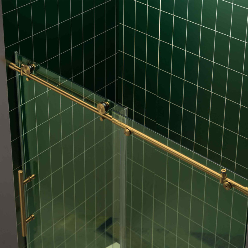 56"-60" W X 80" H Single Sliding Frameless Shower Door | 5/16" (8Mm) Thickened Upgrade Tempered Glass | Stainless Steel Hardware | Safe, Explosion-Resistant, Clear & Stylish, Sturdy & Durable