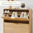 16 Pair Shoe Storage Cabinet With 2 Flip Drawers-67620499