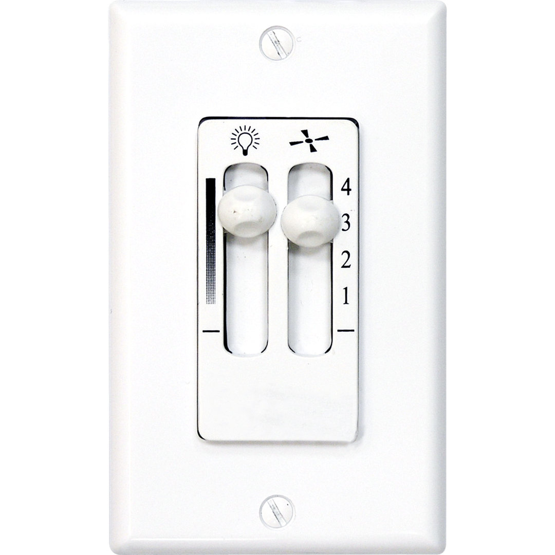 Engstrand 1-Gang Rocker Wall Plate for Ceiling Fan Speed and Lighting Control Red Barrel Studio®