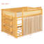 Lit superposé double avec tablette de rangement à 3 niveaux, décoration en rotin, rideaux d'intimité et éclairage, cadre en bois, naturel-1493534725-1493534744
