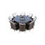 Pate 8 - Person Wicker Patio Dining Set with Round Table , Cushions Included-370573354-370573353