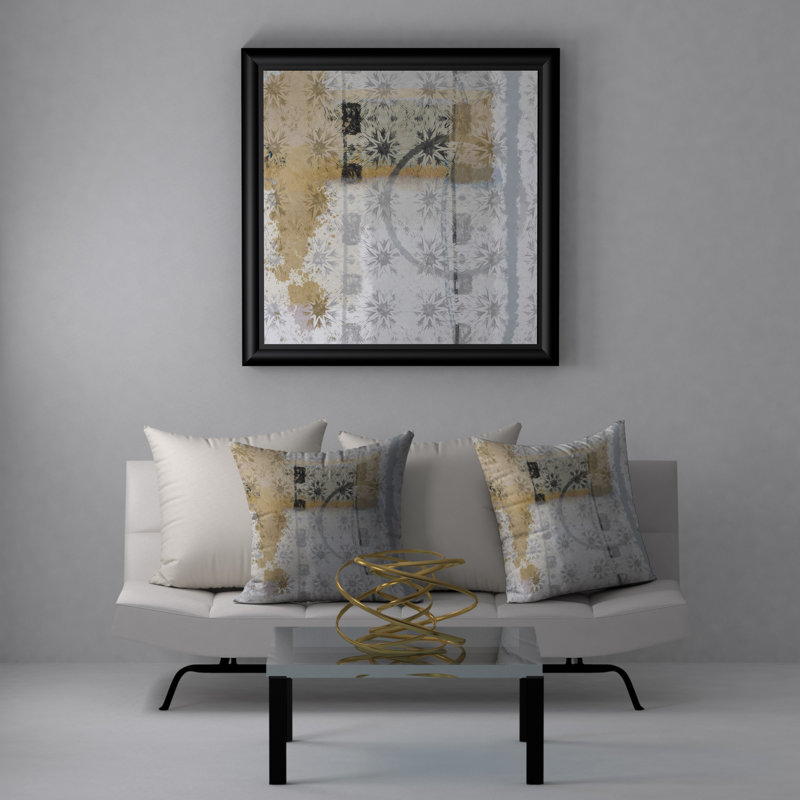 Magnifique housse de coussin carrée brillante et insert, 18" x 18"