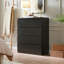Commode 4 tiroirs, commode de rangement moderne, commode noire 31,5 po pour garde-robe avec design sans poignée, commode pour chambre à coucher, salon, noir