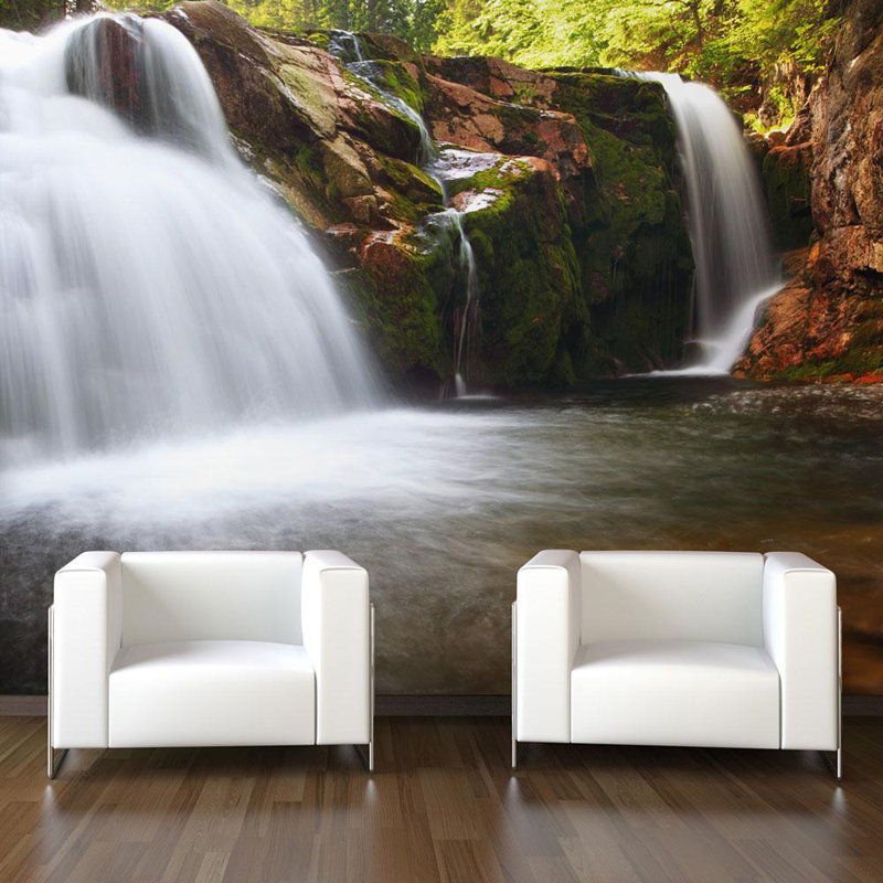 Murale petite cascade Elbe, L 121 po x l 157 po