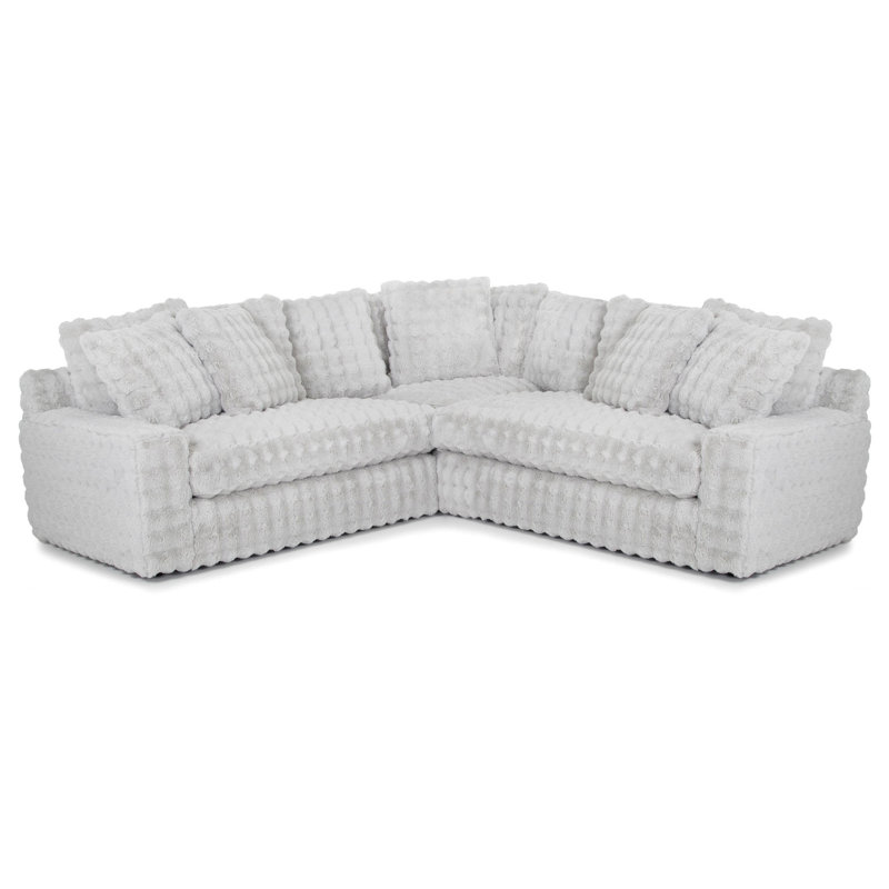 Canapé modulaire 3 pièces Everette, Polyester gris