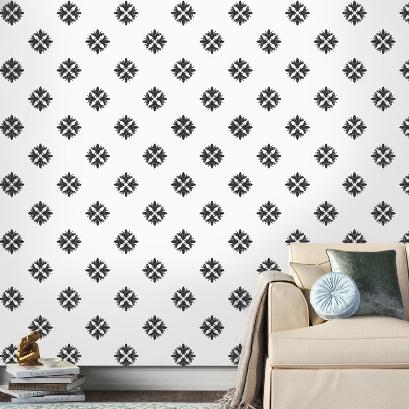 Rouleau de papier peint L 33 pi x l 20,5 po Honey Bee, Noir / blanc