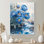 Art mural sur toile Blue Pivoines par The Stream I