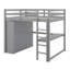 Lit mezzanine standard à 3 tiroirs avec bureau intégré Leda par Harriet Bee-219650021