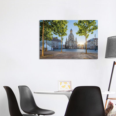 Neumarkt Square and Frauenkirche in Dresden, Saxony, Germany 1 Piece Wrapped Canvas Wall Art