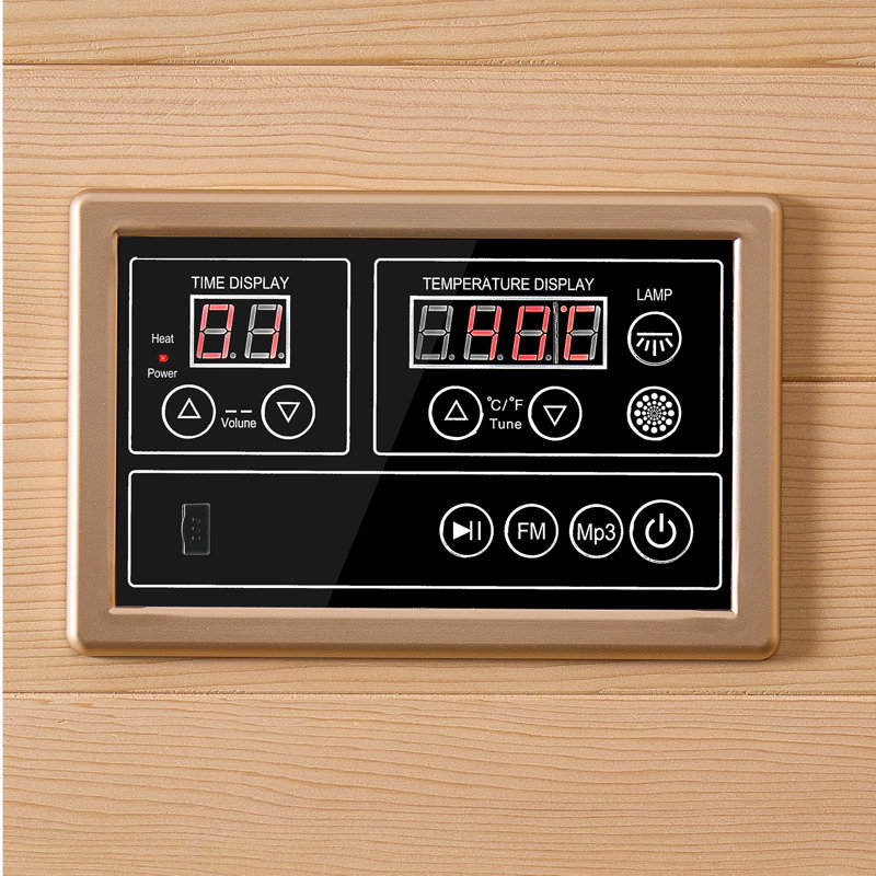 Sauna infrarouge lointain en bois pour 2 personnes 1850W