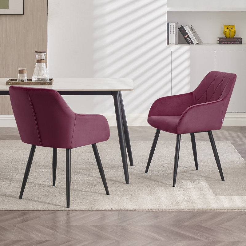 Alvion Upholstered Dining Chair, Burgundy