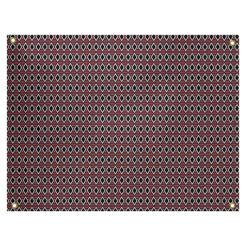 Tapisserie katelyn elizabeth à carreaux géométriques Avicia, Intérieur / extérieur, H 51,5 po x l 60,5 po